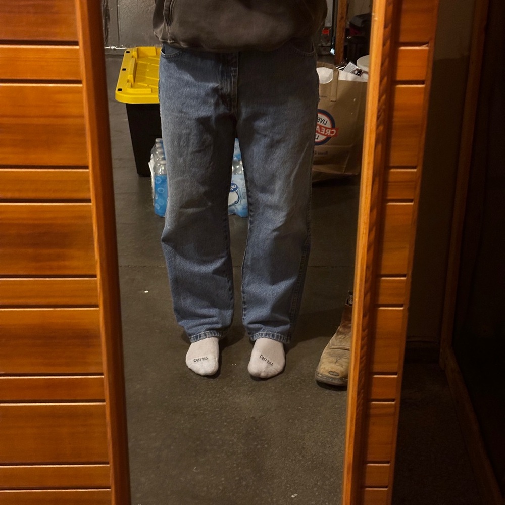 Relaxed Fit Blue Jeans